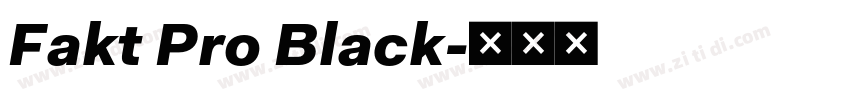 Fakt Pro Black字体转换